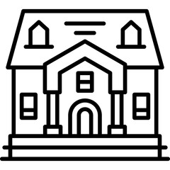 Mansion Icon Vector Element