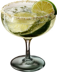 Cartoon Margarita with Lime Inside
