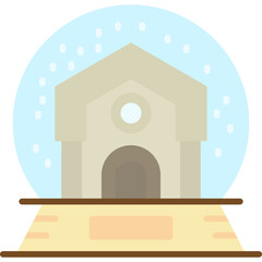Snow Globe Icon Vector Element