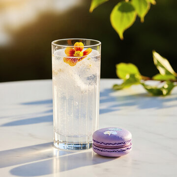  F&ecirc;te de jardin estivale avec spritz au gin de sureau et macaron &agrave; la lavande