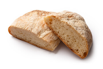 Pagnotta fresca affettata, pane italiano 