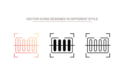 Barcode Scanner icon design with white background stock illustration