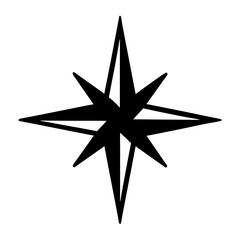 Fototapeta premium A symmetrical eightpointed star shape, a symbol of guidance and hope