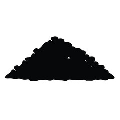 Silhouette illustration of a substantial pile or mound against a plain background