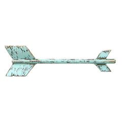 Artistic Arrow with Spontaneous Freeform Lines in P Isolated on Transparent Background