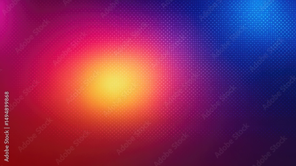 Poster vibrant gradient background with a central light source.