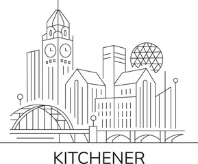 Kitchener City Line Draw Simple Minimalist