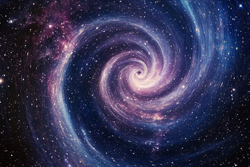 Obraz premium Galactic spiral showcasing vibrant colors and cosmic features in a star-filled universe