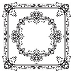 Modern Ornamental Frames Outlines with Clean Structure