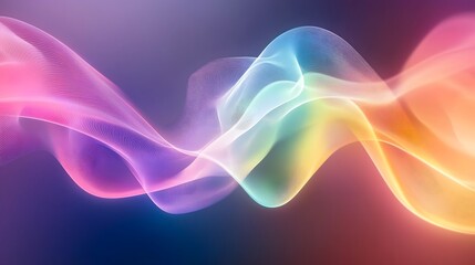 Abstract smoke wave in vibrant colors. A visually captivating display of flowing smoke rendered in a spectrum of brilliant hues, evoking a sense of wonder and creativity