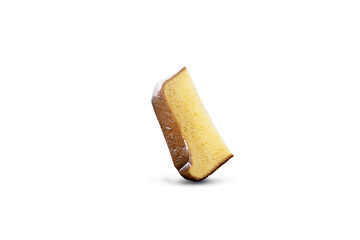 Isolated Slice of Pandoro Cake on Transparent Background – Traditional Italian Dessert