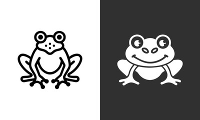 Frog  animal vector  logo design template ai generated