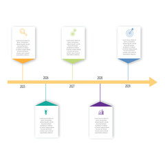 5 step column infographic template