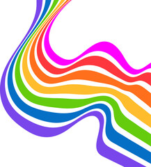 Colorful Sense of perspective line wave 