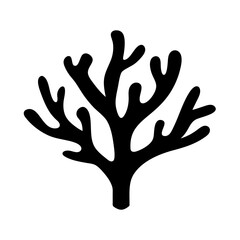 Obraz premium Abstract black tree silhouette on white background with artistic representation