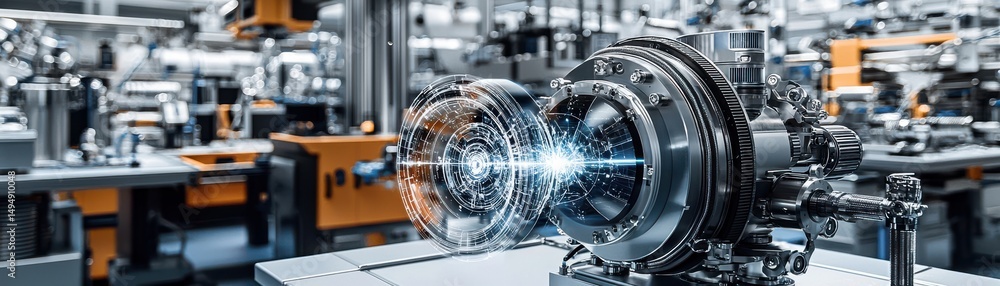 Poster advanced research facility utilizing cutting-edge technology for quantum innovations and breakthroug