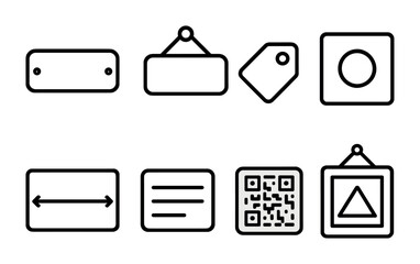 Business and commerce icons set – outline, linear, corporate and trade symbols
