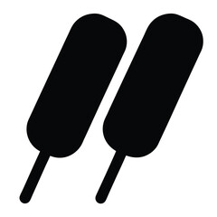 Two delicious black chocolate popsicle treats waiting to be enjoyed together