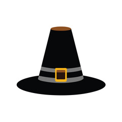 Black Pilgrim Hat Thanksgiving Icon