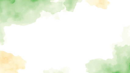 Tricolour orange and green indian watercolour abstract background 15 august independence day 26 january republic day center blank empty space 