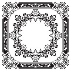 Premium Ornamental Frames Outlines with Geometric Shapes