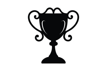 Trophy cup Silhouette Vector bundle  illustration, Winner trophy cup  silhouette