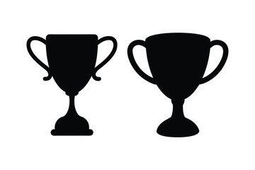 Trophy cup Silhouette Vector bundle  illustration, Winner trophy cup  silhouette