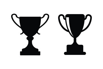 Trophy cup Silhouette Vector bundle  illustration, Winner trophy cup  silhouette