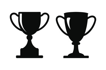 Trophy cup Silhouette Vector bundle  illustration, Winner trophy cup  silhouette