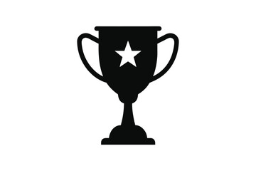Trophy cup Silhouette Vector bundle  illustration, Winner trophy cup  silhouette