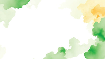 Tricolour orange and green indian watercolour abstract background 15 august independence day 26 january republic day center blank empty space 