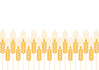 Wheat pattern wallpaper. oat symbol. free space for text. rice sign. Rice pattern wallpaper.