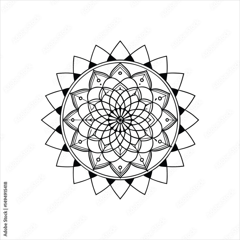 Aufkleber abstract geometric sphere pattern illustration with interconnected light and circle elements