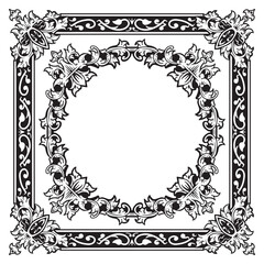 Abstract Ornamental Border Outlines with Premium Style