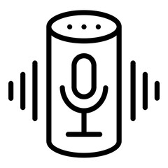 voice assistant icon line