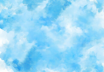 Watercolor Blue Water Stain Isolated on White Background  Minimalist Artistic Element with Soft Edges for Clean, High-Quality Creative and Design Applications