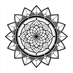 Naklejka premium Abstract geometric celtic knot flower vector symbol illustration