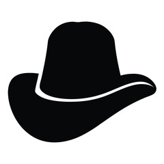 Stylish black cowboy hat with wide brim, for wild west adventures
