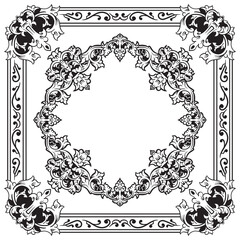 Premium Ornamental Frames Outlines Vector with Clean Geometry