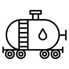 Oil Tank Vector Icon