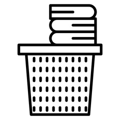 Laundry Basket Vector Icon