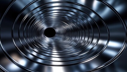 Metallic tunnel with concentric rings