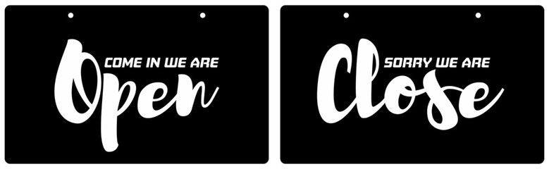 illustration vector of a open close sign