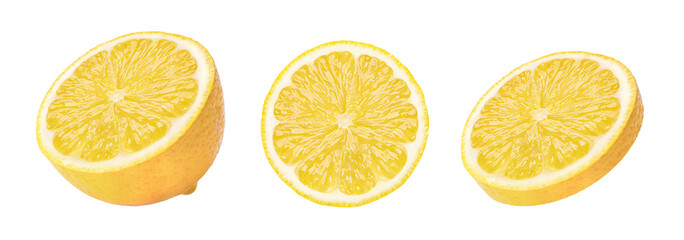 lemon slices isolated on white