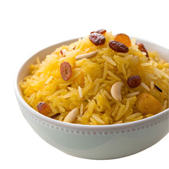 Zarda chawal (Sweet rice) isolated on transparent background
