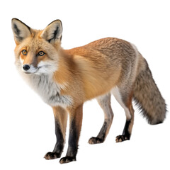 Fototapeta premium Fox isolated on transparent background