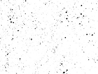 Vector abstract black ink splatter texture on white background. Random paint drops, splashes and stains in grunge style. Perfect for backgrounds, overlays, packaging design, posters