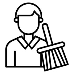 Cleaning Staff Vector Icon