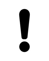 Black exclamation point clip art vector illustration