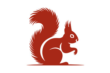 Illustration of a cute red squirrel standing up